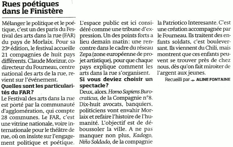 Article de presse