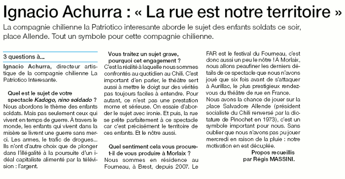 Article de presse
