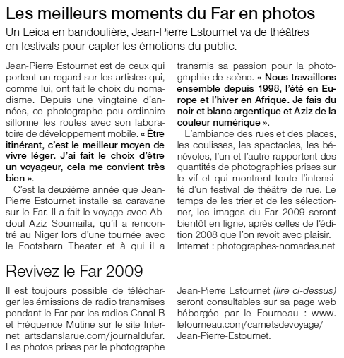 Article de presse