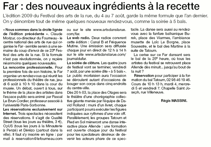 Article de presse
