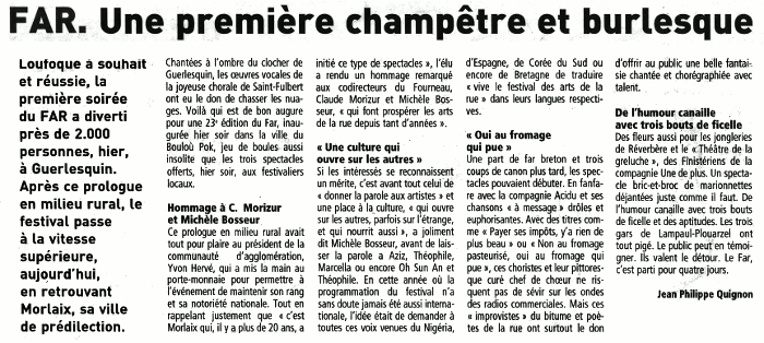 Article de presse