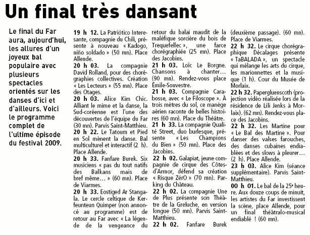 Article de presse