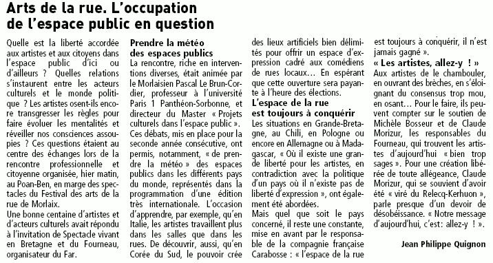 Article de presse