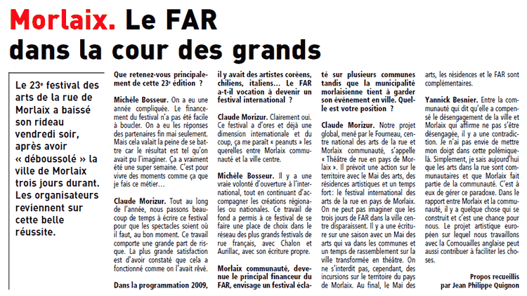 Article de presse