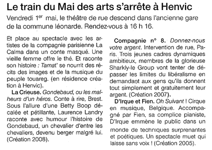Article de presse